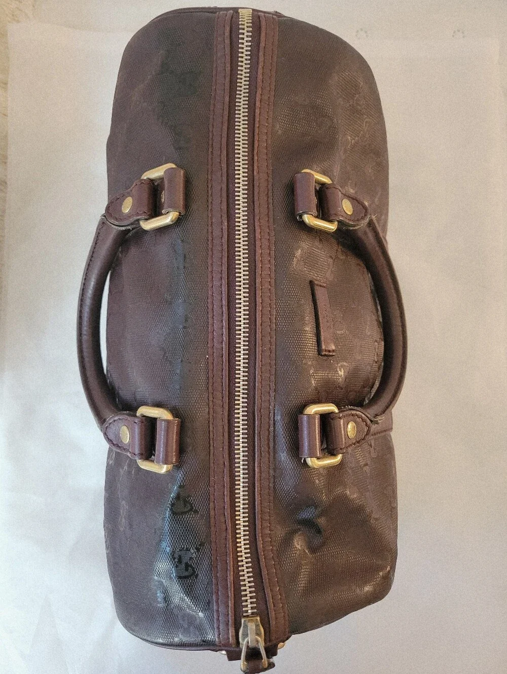 Gucci GG Imprime Medium Joy Boston Bag Bordeaux Monogram